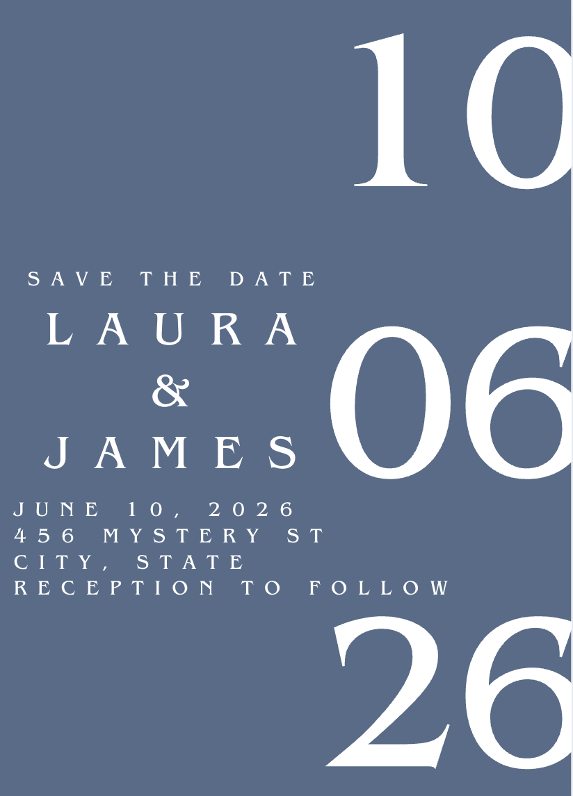 Save The Date #STDBLU020