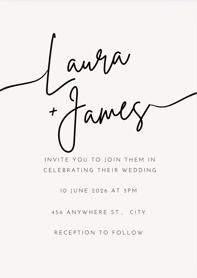 Wedding Invitation #WIBEI005