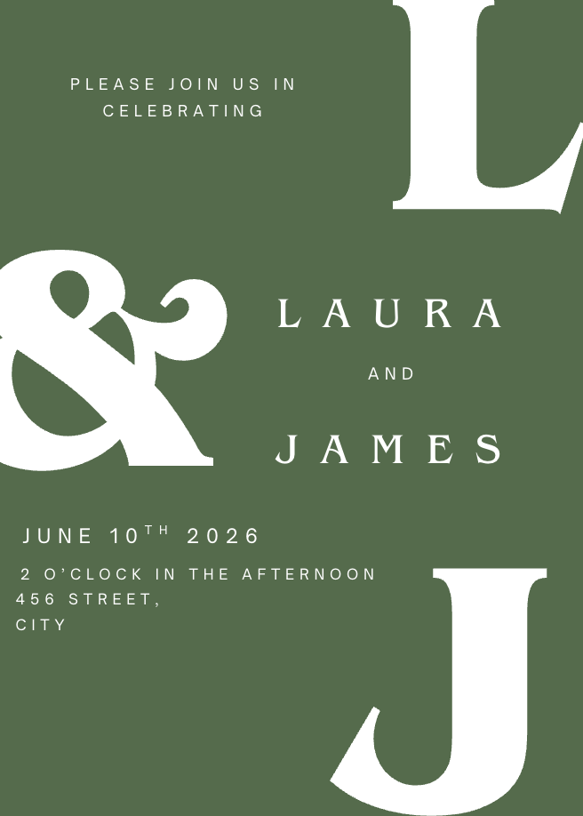 Wedding Invitation #WIGRE010