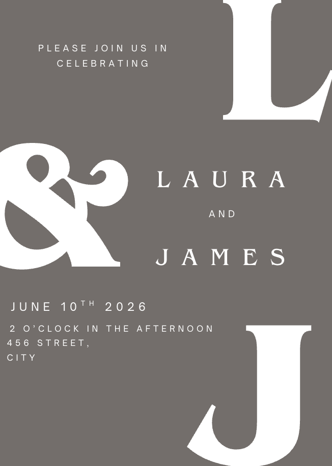 Wedding Invitation #WIBRO012