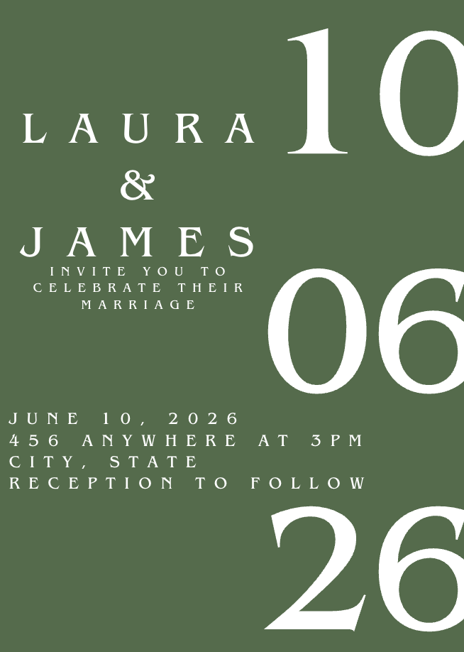 Wedding Invitation #WIGRE022