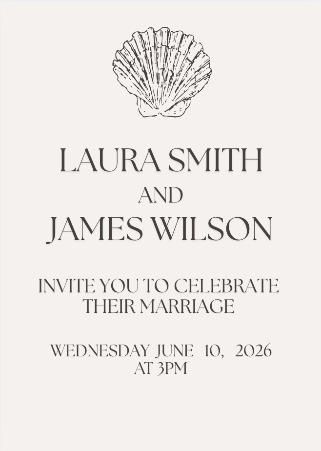 Wedding Invitation #WIBEI025