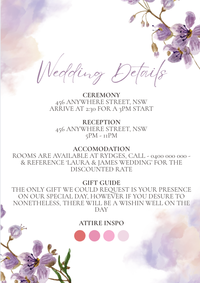 Wedding Details #WDPUR023