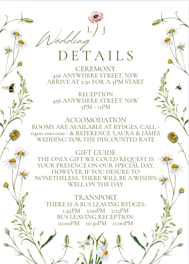 Wedding Details #WDWHI024