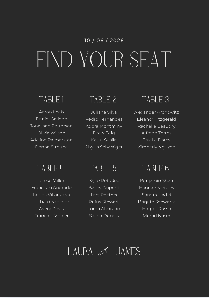 Find Your Seat Poster