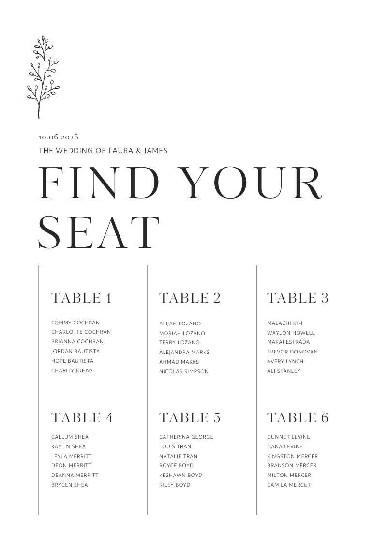 Find Your Seat Poster