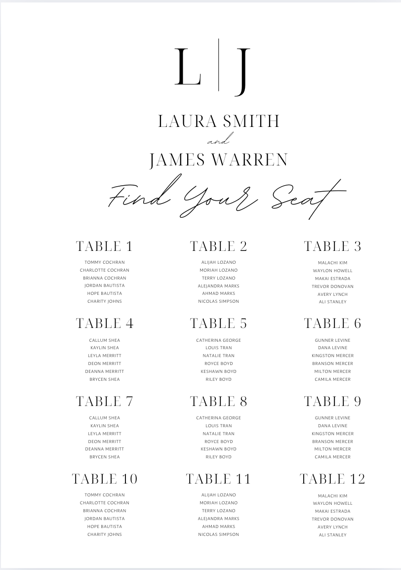 Find Your Seat Poster