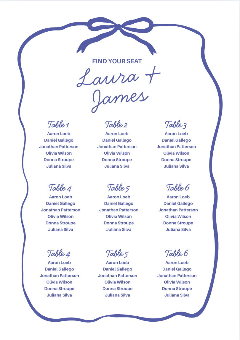 Find Your Seat Poster