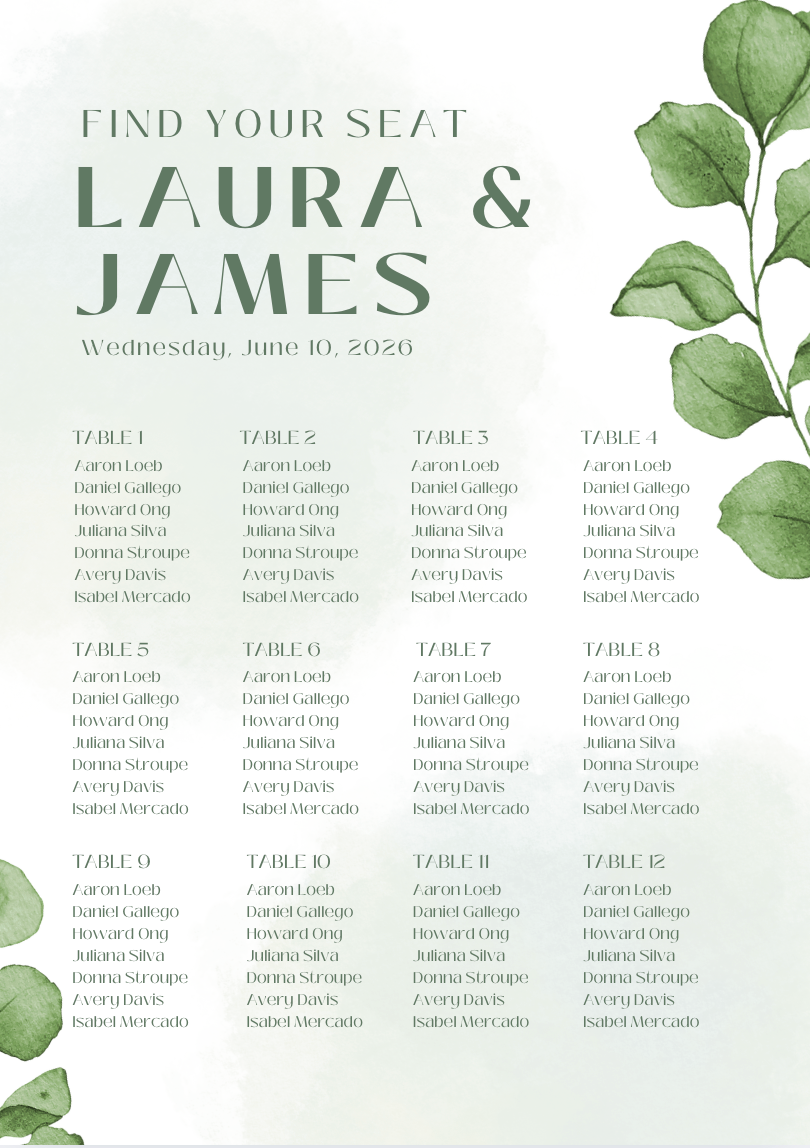 Find Your Seat Poster