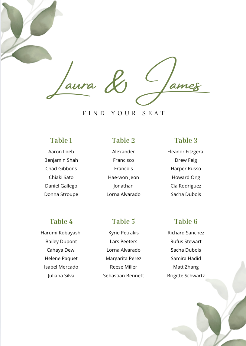 Find Your Seat Poster