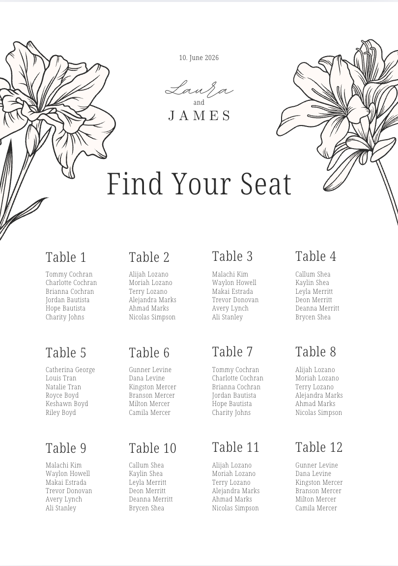 Find Your Seat Poster