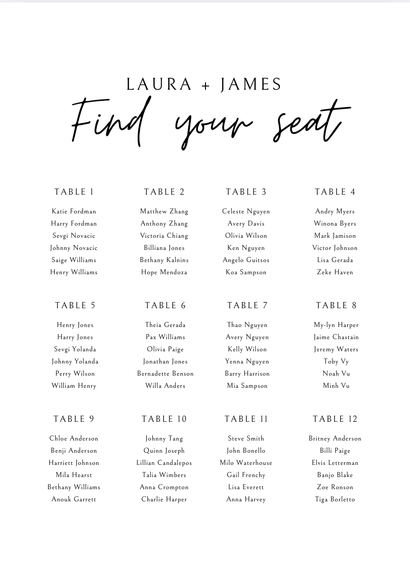 Find Your Seat Poster