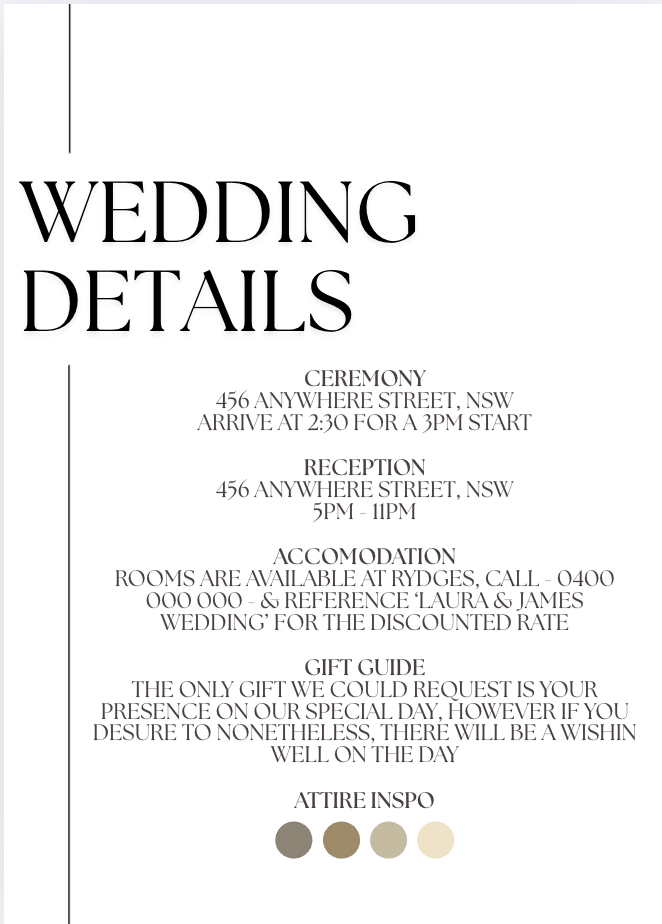 Wedding Details #WDWHI002