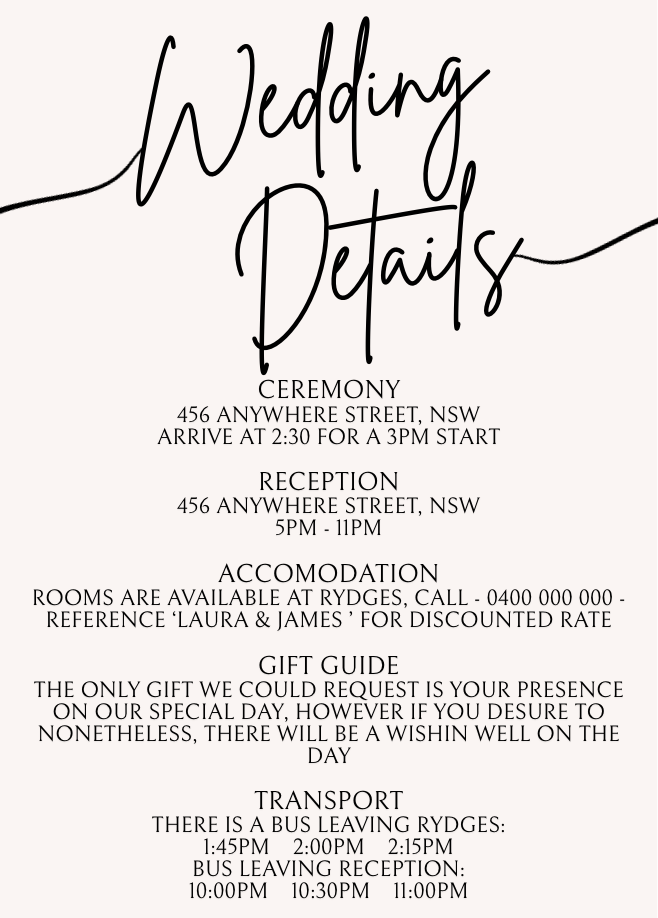 Wedding Details #WDBEI005