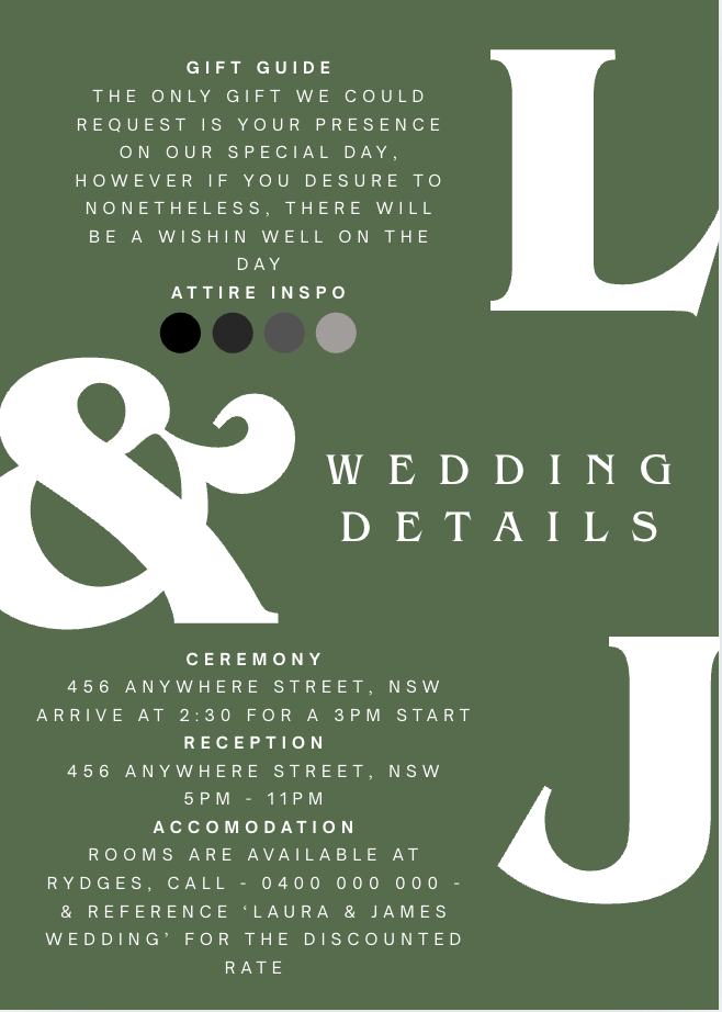 Wedding Details #WDGRE010