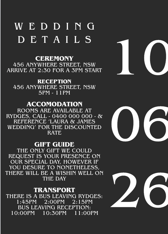 Wedding Details #WDBLA015