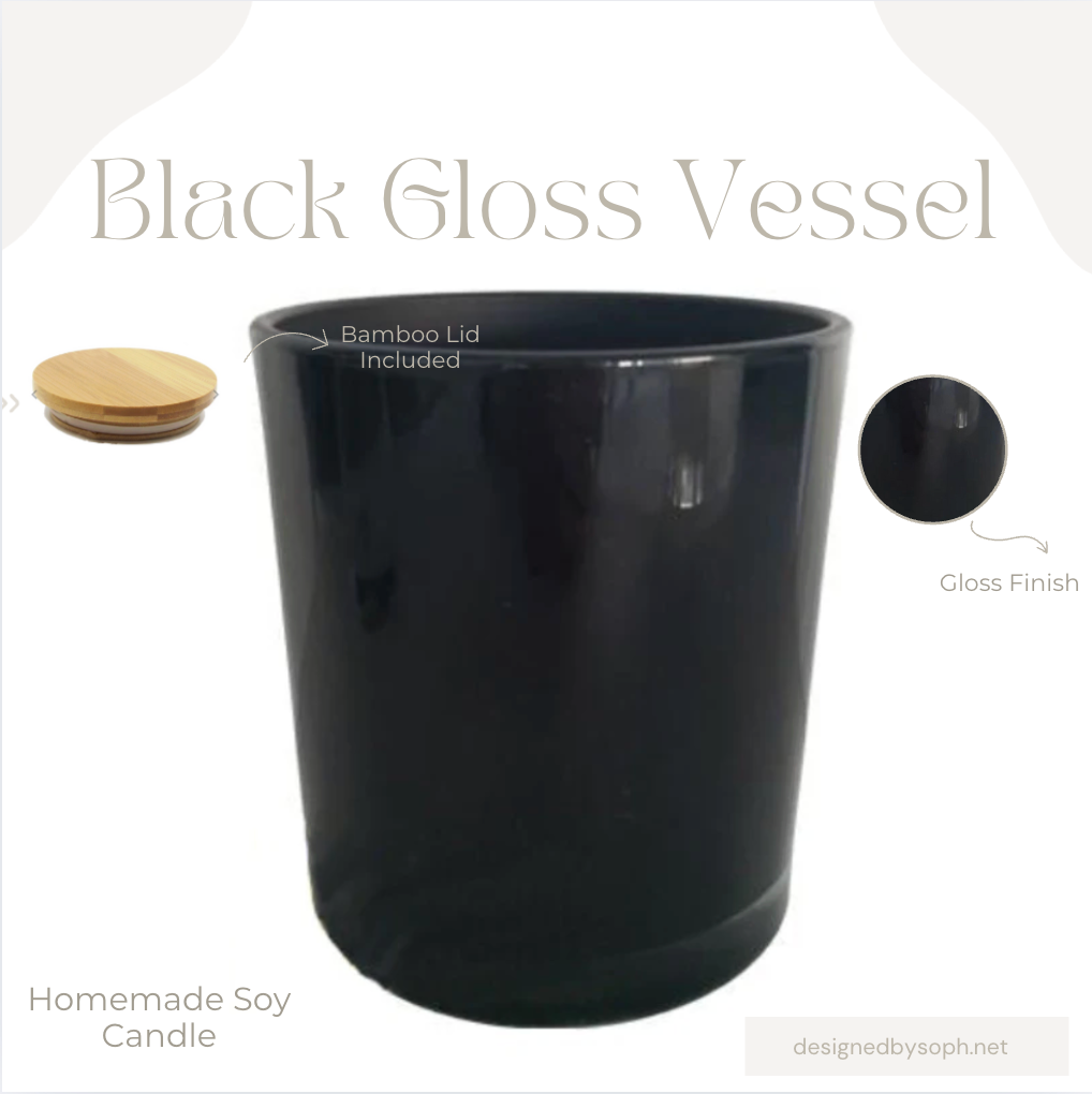 Soy Candle - Gloss Black
