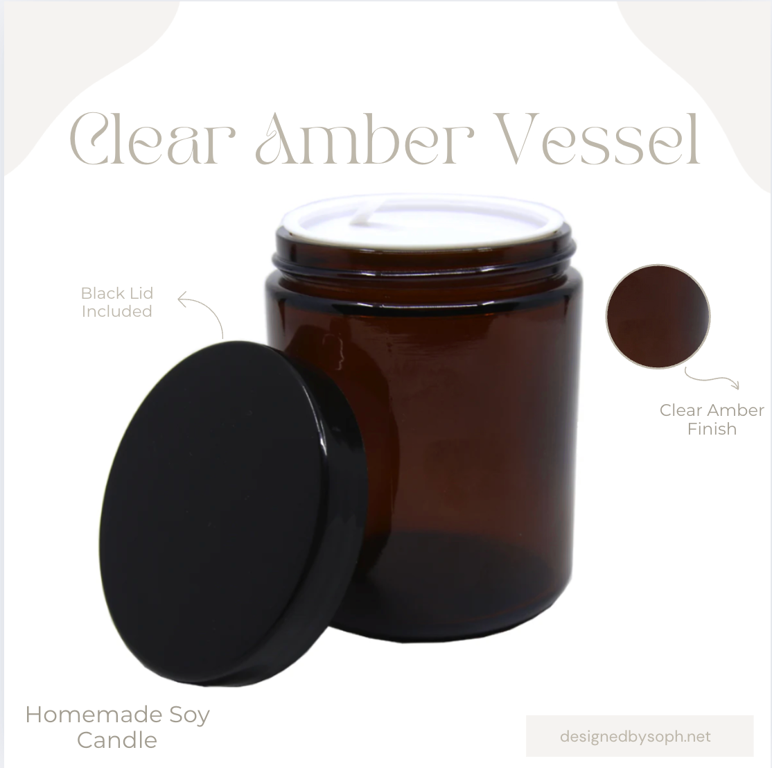 Soy Candle - Clear Amber 100mL