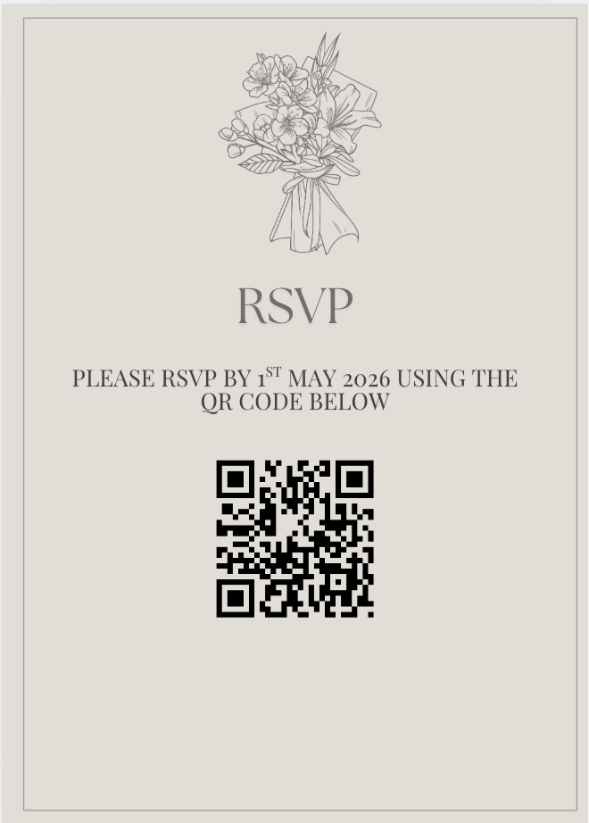 Wedding RSVP #WDBEI003
