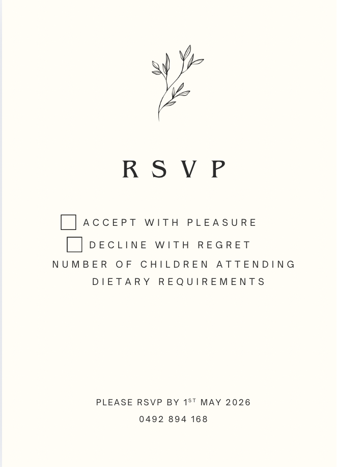 Wedding RSVP #WDBEI007