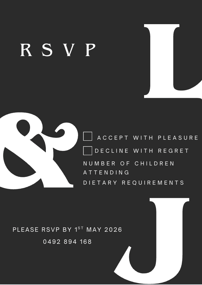 Wedding RSVP #WDBLA009