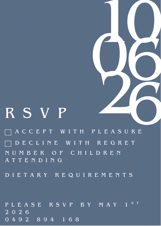 Wedding RSVP #WDBLU015