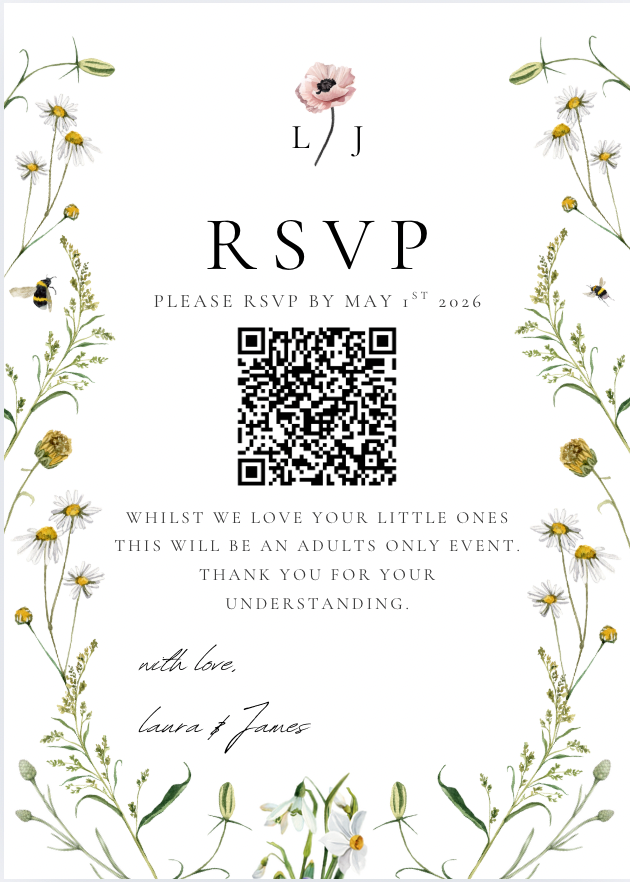 Wedding RSVP #WDWHI024