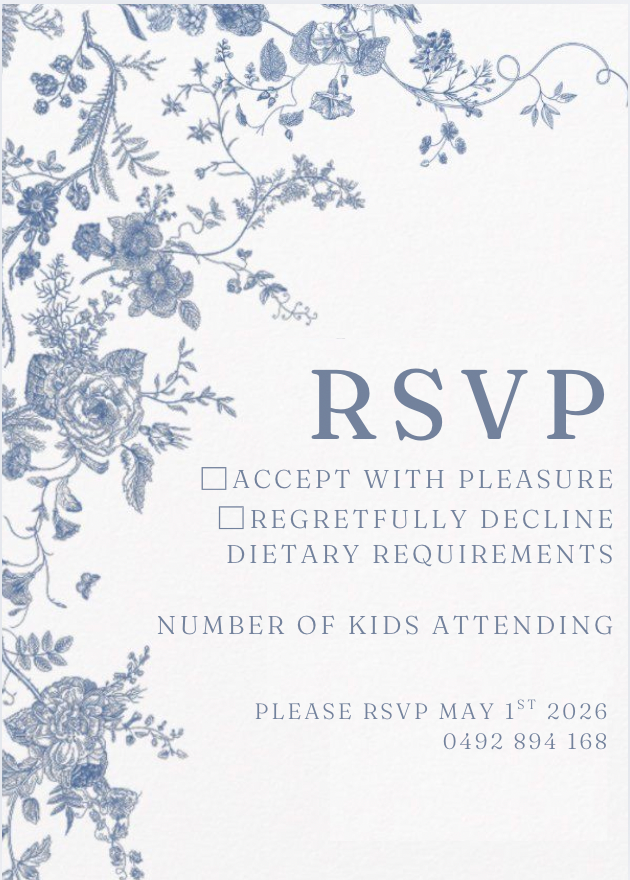 Wedding RSVP #WDBLU026